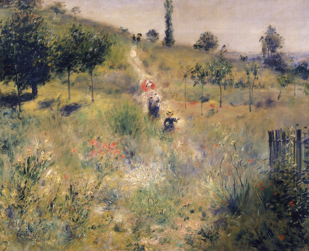Uzun Otların Arasındaki Yol, 1875 dolayları by Pierre Auguste Renoir