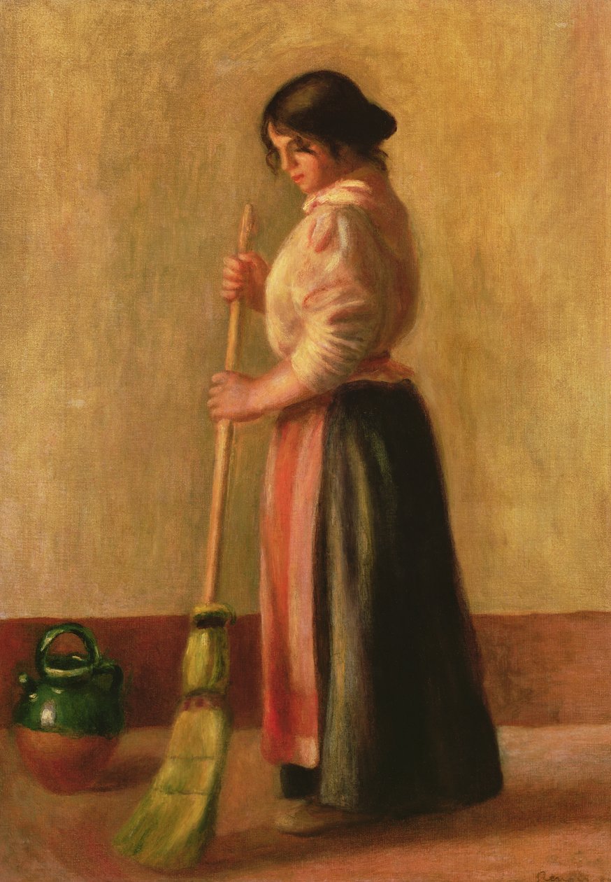 Süpürge, 1889 by Pierre Auguste Renoir