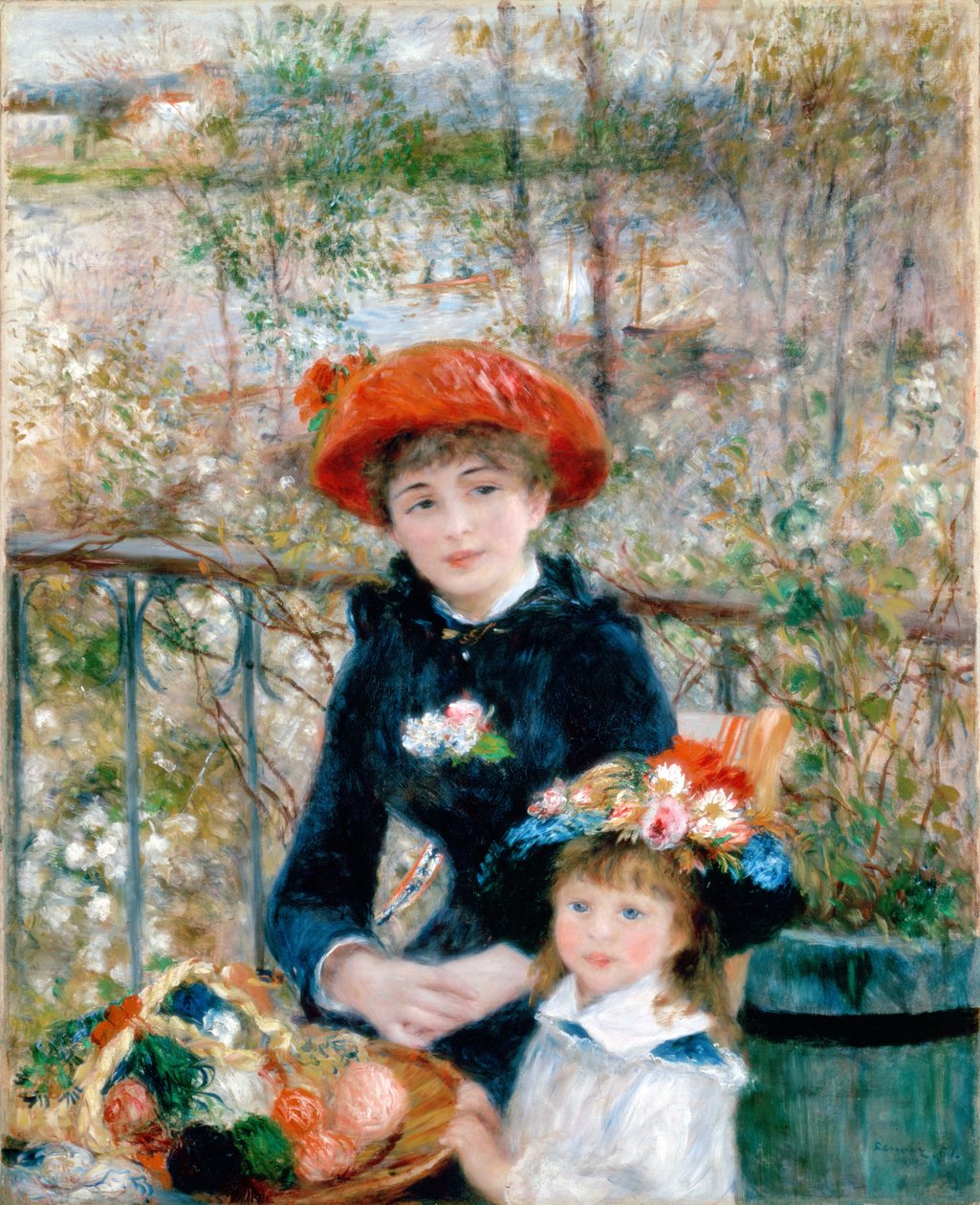 Terasta İki Kız Kardeş by Pierre Auguste Renoir