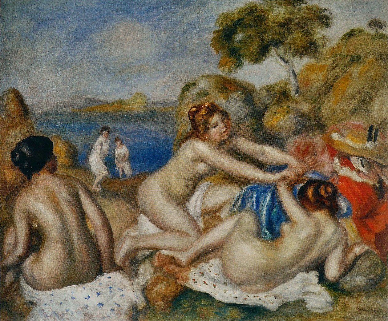 Yengeç ile Üç Yıkananlar by Pierre Auguste Renoir
