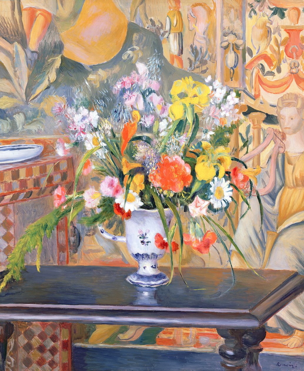 Çiçek Vazosu, 1885 by Pierre Auguste Renoir