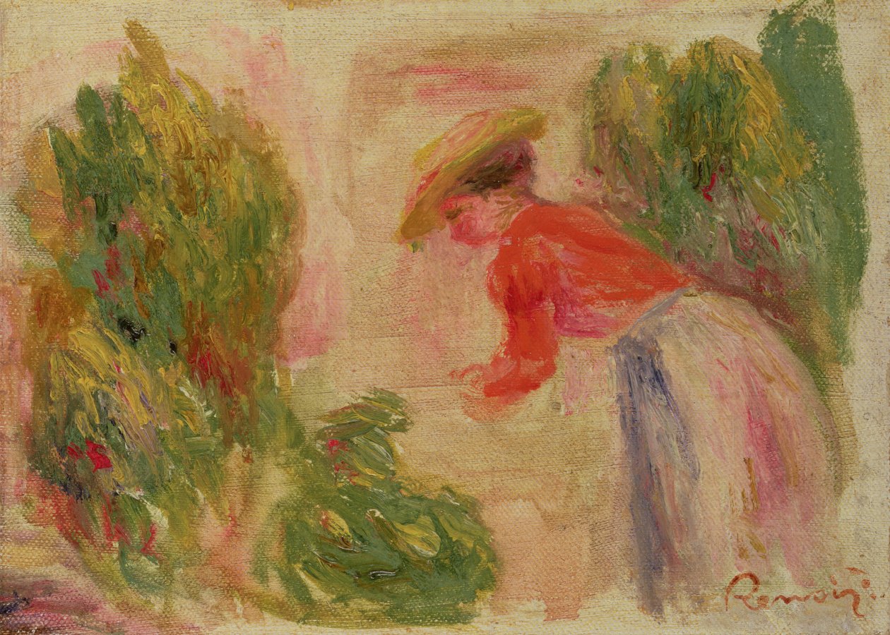Çiçek Toplayan Kadın 1906–10 by Pierre Auguste Renoir