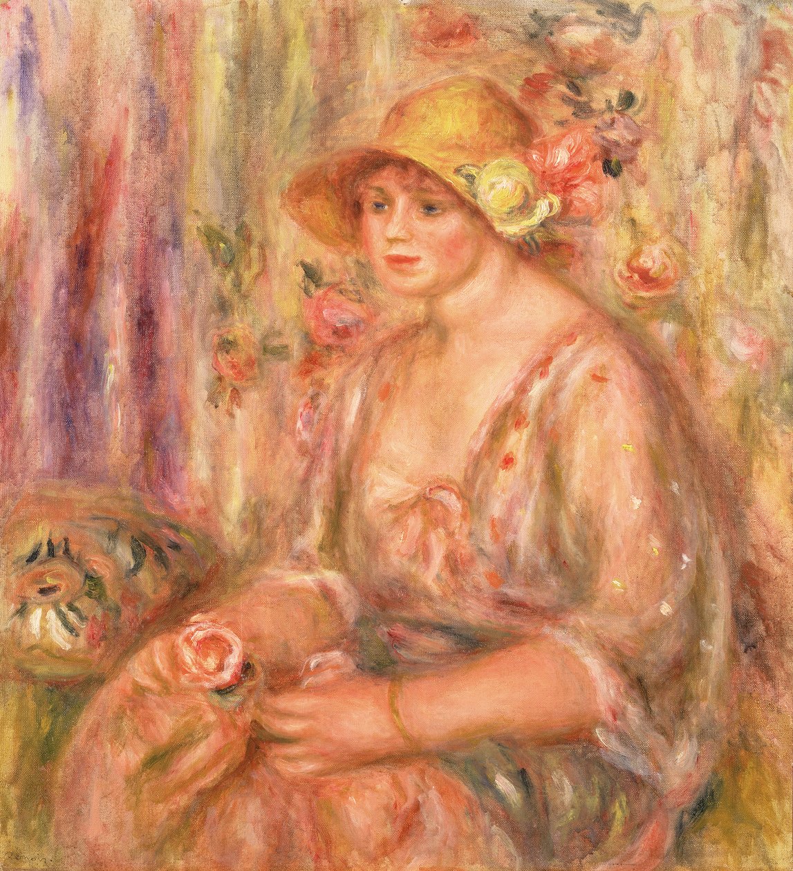 Müslin Elbiseli Kadın, 1917 by Pierre Auguste Renoir