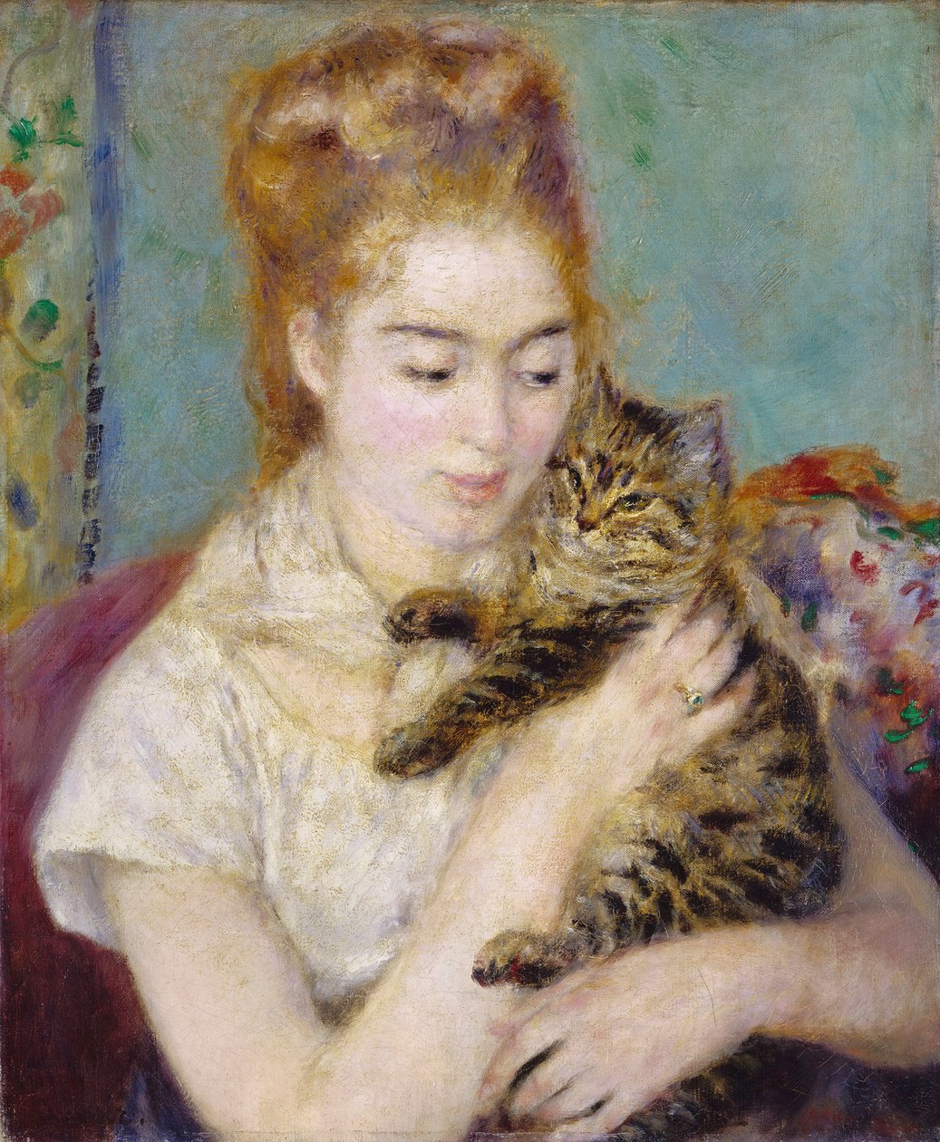 kedili kadın by Pierre Auguste Renoir
