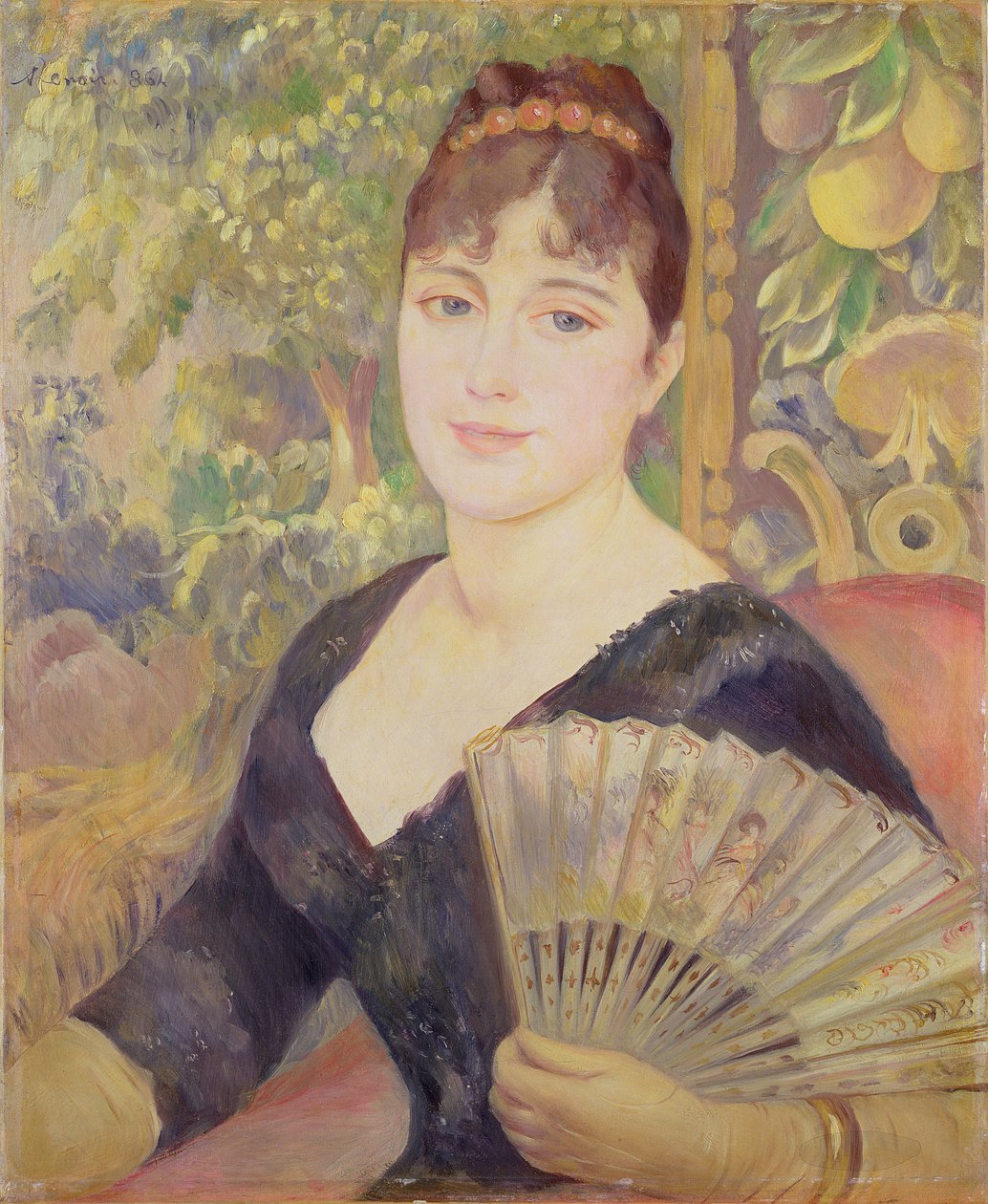 Yelpazeli Kadın, 1886 by Pierre Auguste Renoir