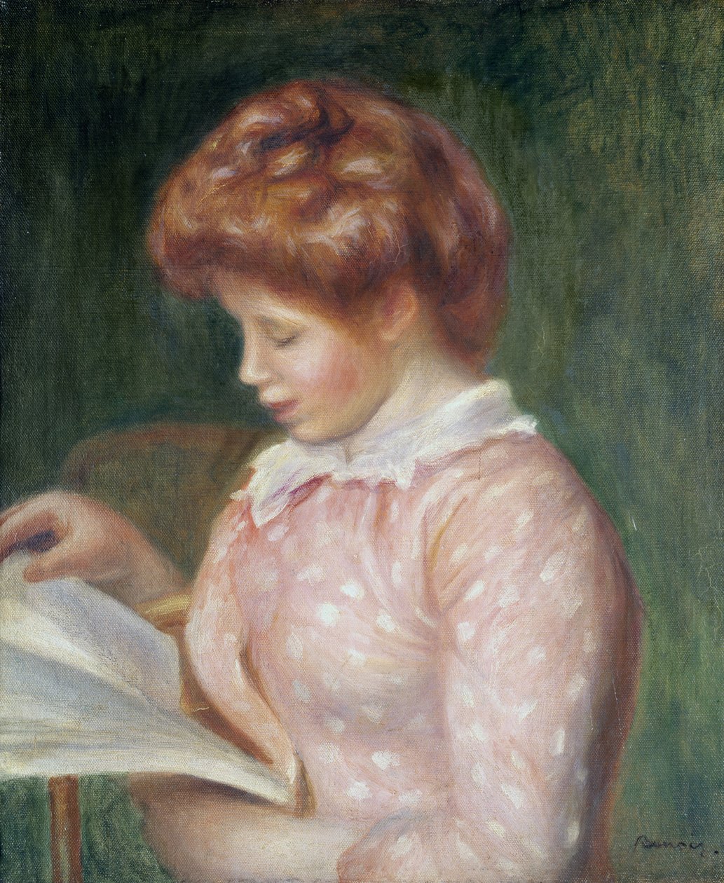 genç kız, okuma by Pierre Auguste Renoir