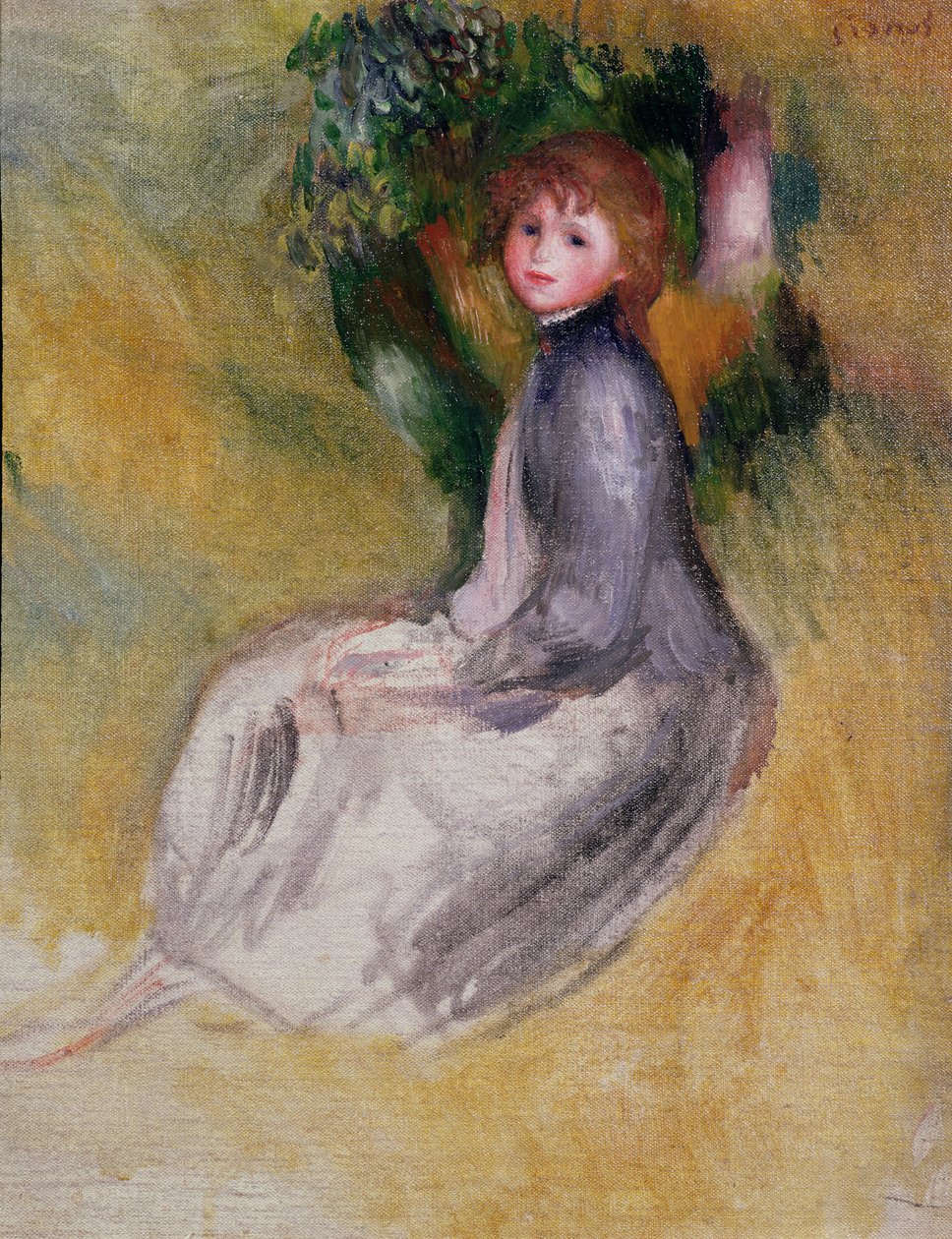 Oturan Genç Kız, 1885 by Pierre Auguste Renoir