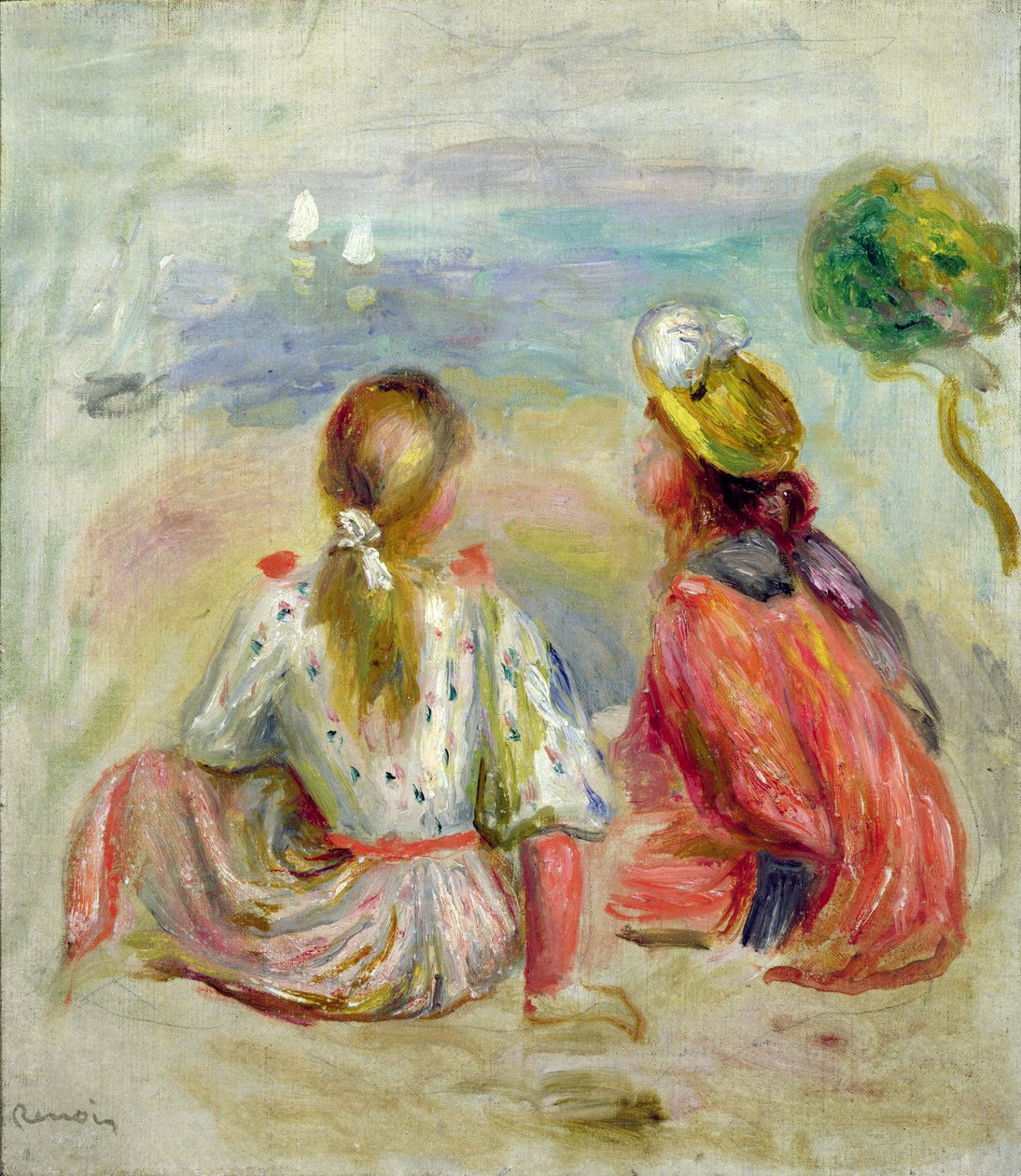 Sahilde Genç Kızlar, 1898 dolayları by Pierre Auguste Renoir