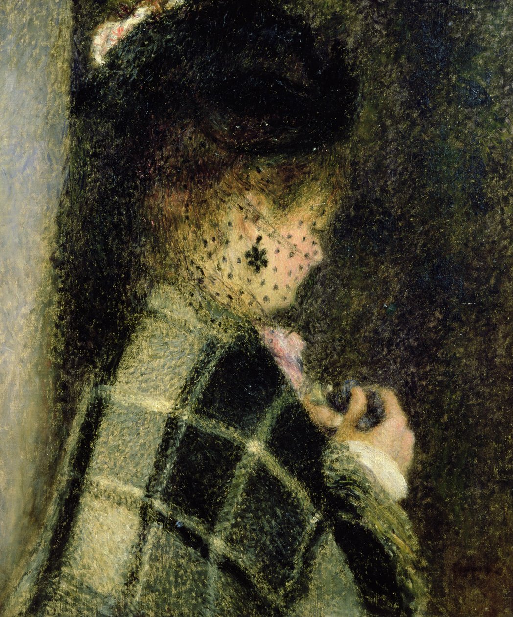 Young Woman with a Small Veil, c.1875  by Pierre Auguste Renoir