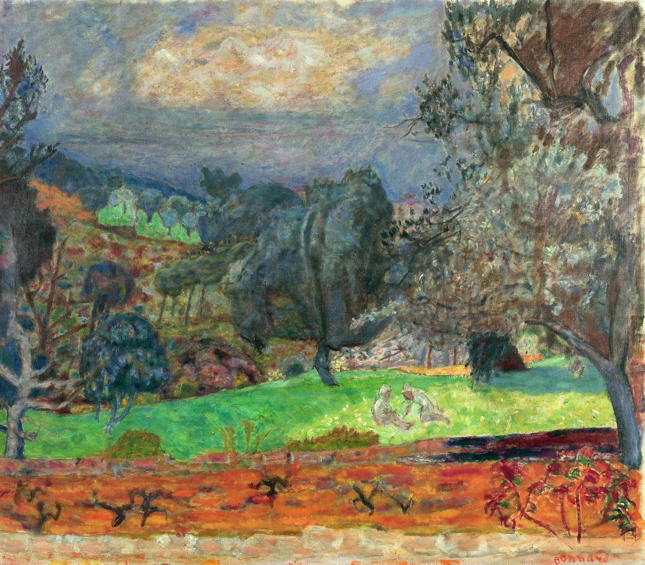 Batan Güneş ile Manzara, 1927 by Pierre Bonnard