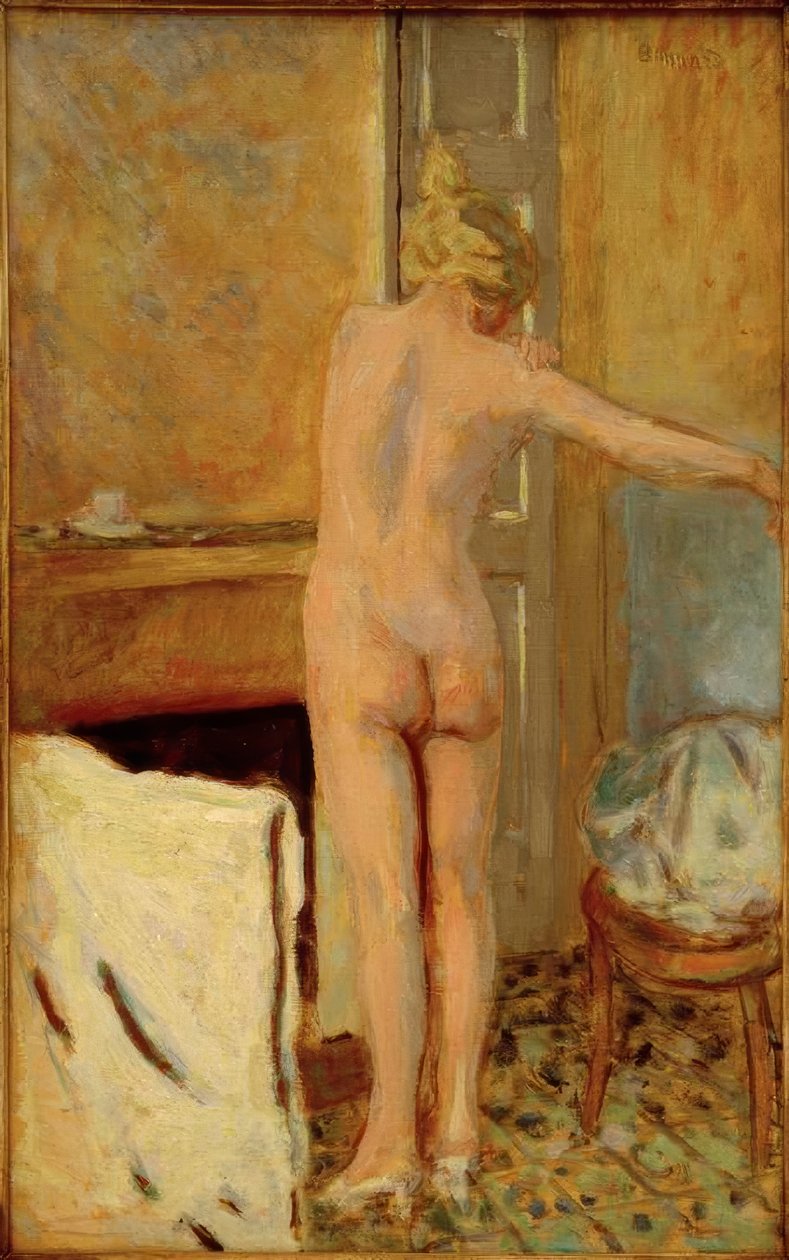 Arkadan görülen çıplak ayakta by Pierre Bonnard