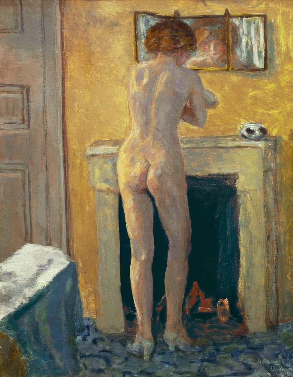 Şöminenin önünde geri hareket by Pierre Bonnard