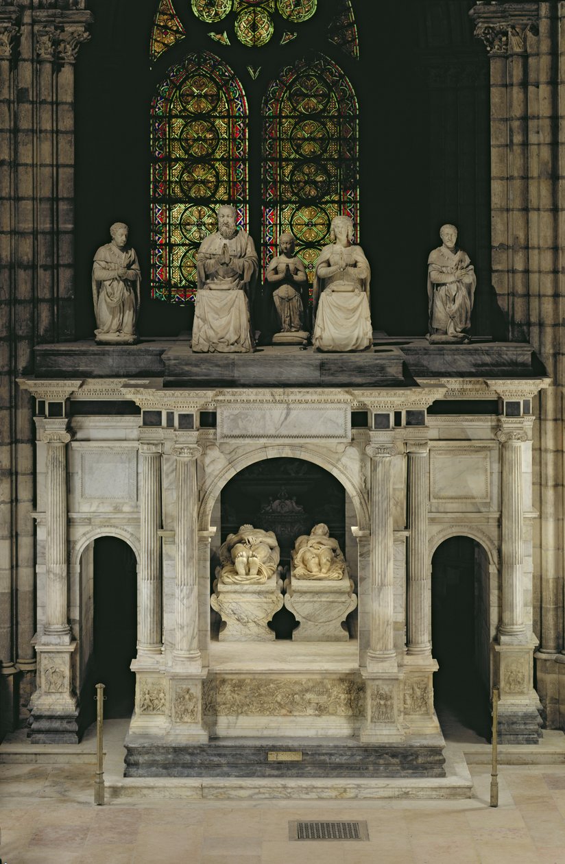 François I Mezarı (1494-1547) ve Fransa Claude (1499-1524) (mermer) by Pierre Bontemps