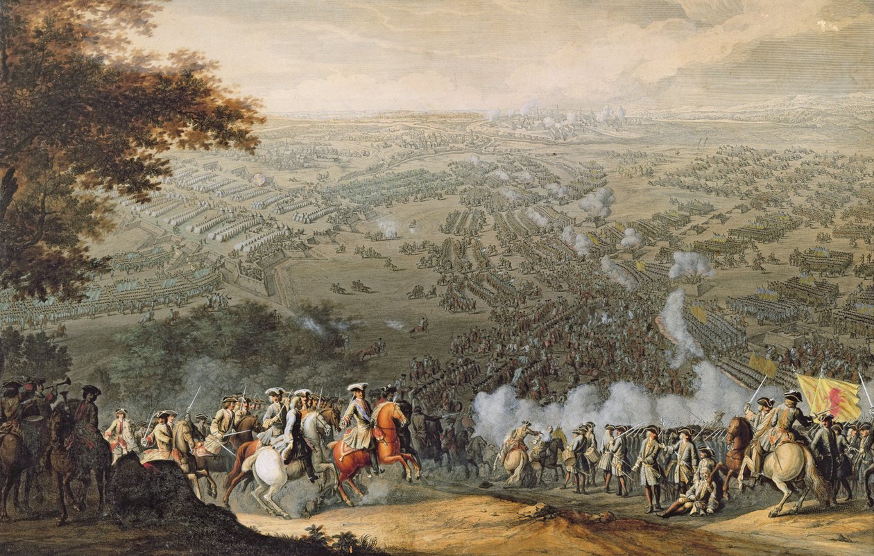 Poltava Savaşı, Nicolas Larmessin ailesinden biri tarafından kazınmış, 1709 by Pierre Denis Martin