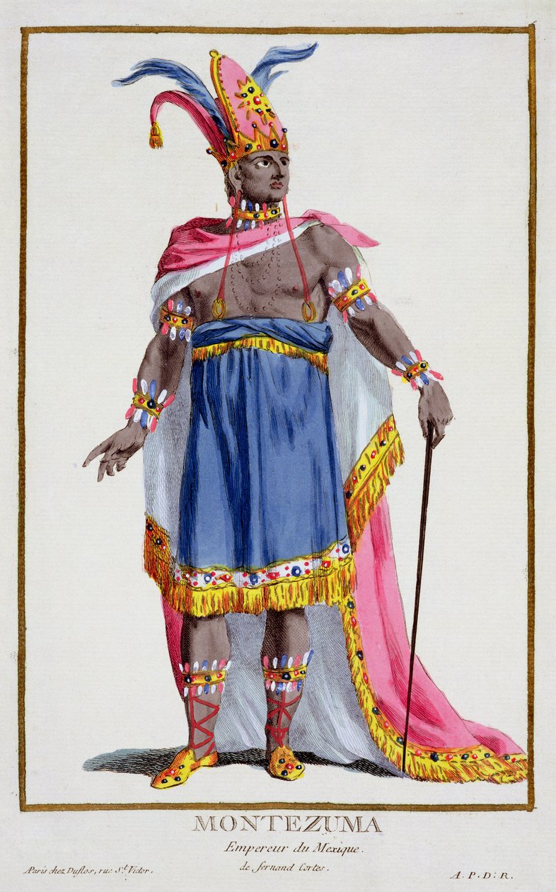 Montezuma, Meksika İmparatoru (1466-1520) 1780 by Pierre Duflos