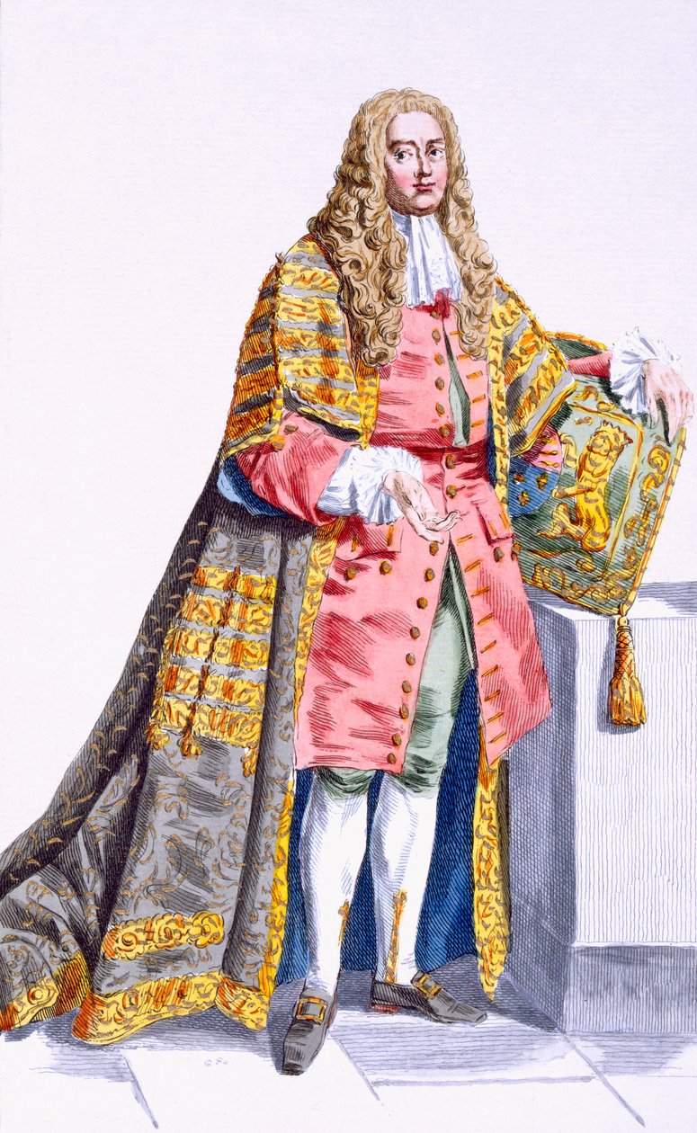 Philip Yorke (1690-1764) 'Receuil des Estampes, Receuil des Estampes, Receuil des Estampes, Receuil des Estampes, tüm Mevcut Milletlerin Kostümüne göre,', 1780'de yayınlandı (el boyaması eng by Pierre Duflos