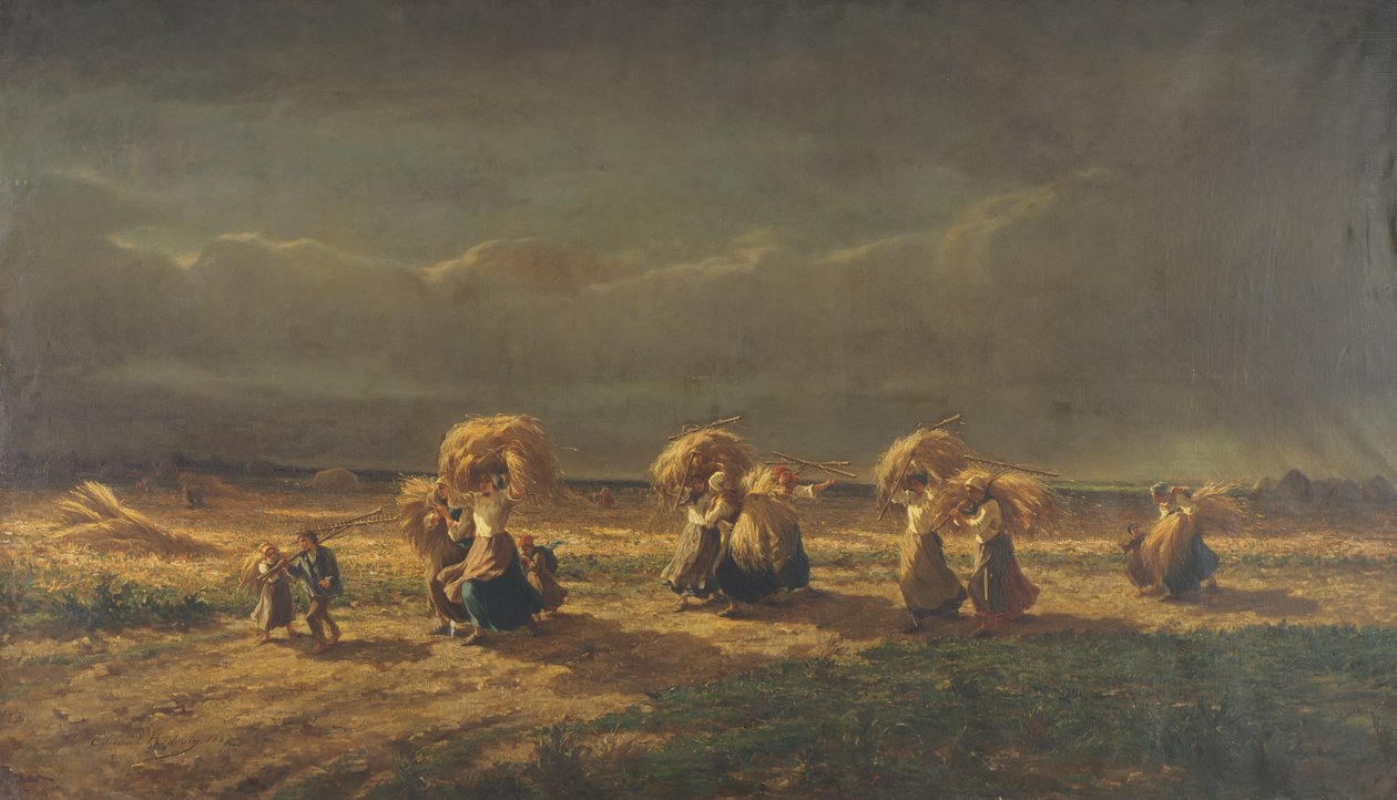 ಚಂಬೌಡೋಯಿನ್‌ನಲ್ಲಿ ಗ್ಲೀನರ್ಸ್, 1857 ಟರ್ಕ್ by Pierre Edmond Alexandre Hedouin