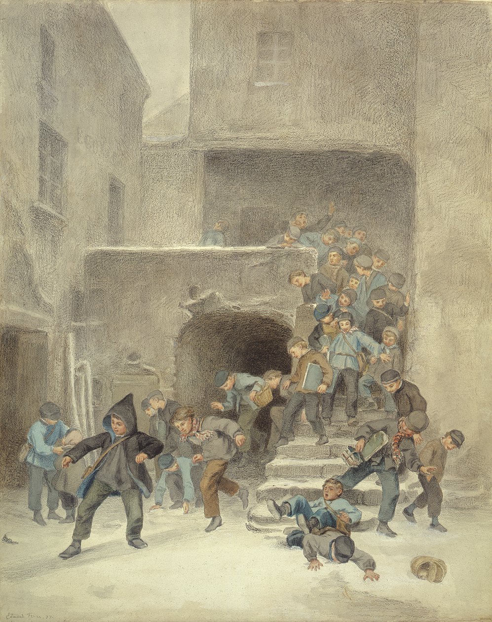 Okul Dışı, 19. yüzyıl by Pierre Edouard Frere