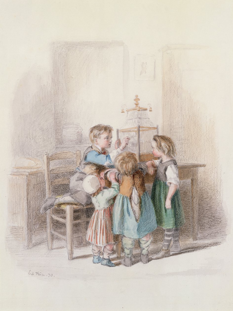 Yeni Evcil Hayvan, 1870 by Pierre Edouard Frere