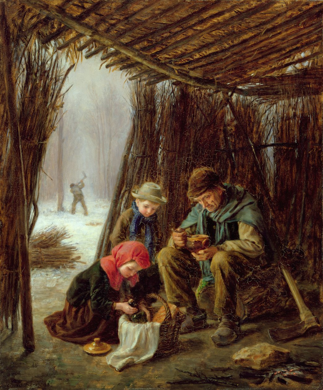 Oduncunun Yemeği, 1873 by Pierre Edouard Frere