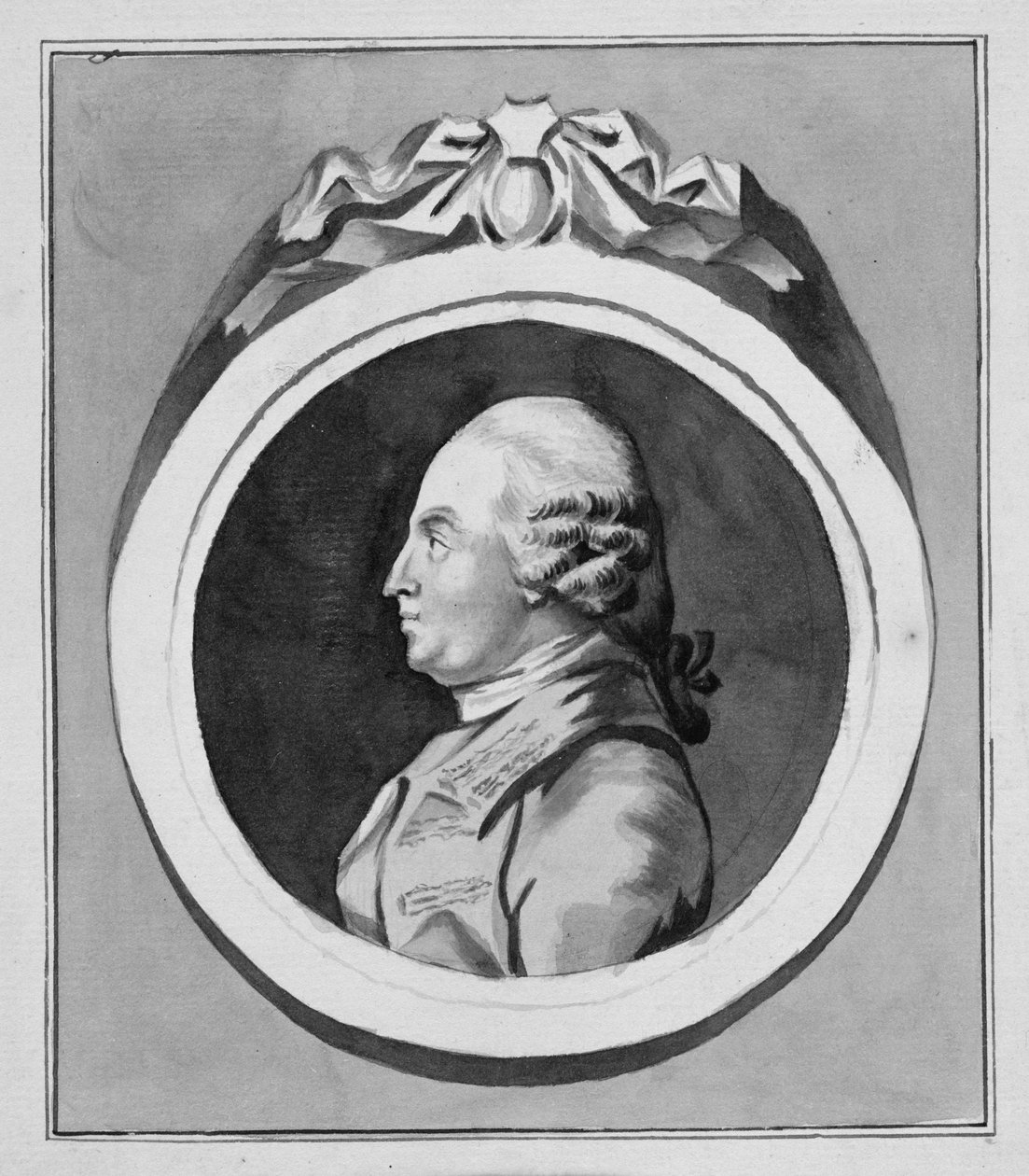 George Stubbs (1724-1806) (grey wash on paper) (see also 213890) by Pierre Etienne Falconet