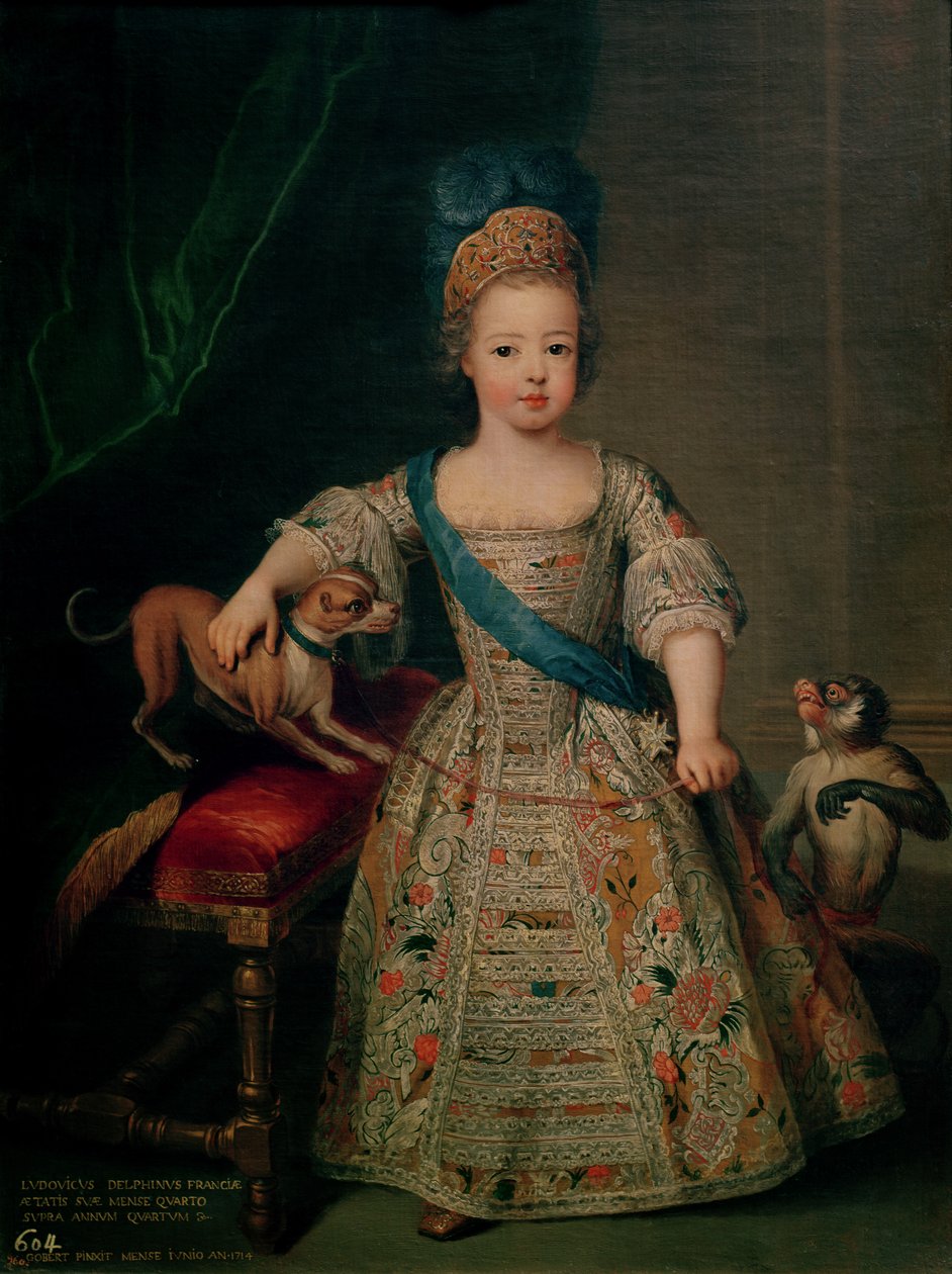 Louis XV (1710-74) çocukken, 1714 by Pierre Gobert
