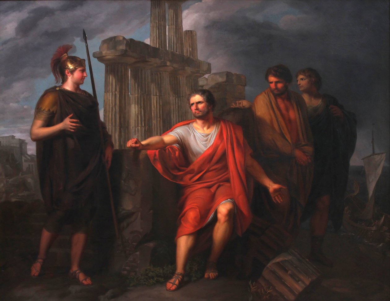 Marius, Kartaca harabeleri üzerinde oturuyor by Pierre Joseph François