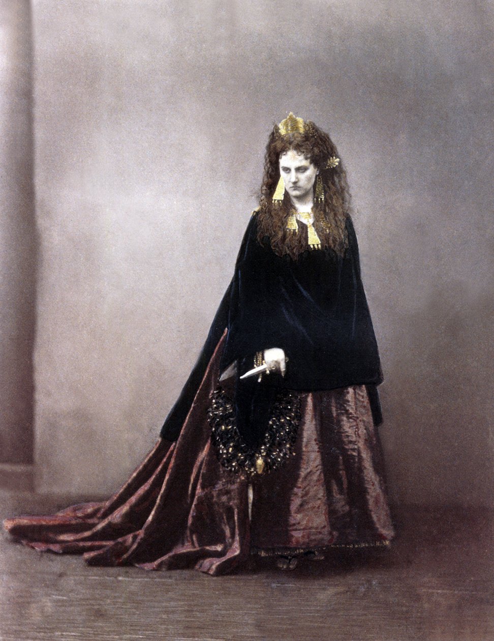 Italian Virginia Oldoini, Countess of Castiglione, 1863-67 (coloured photo) by Pierre Louis after Pierson