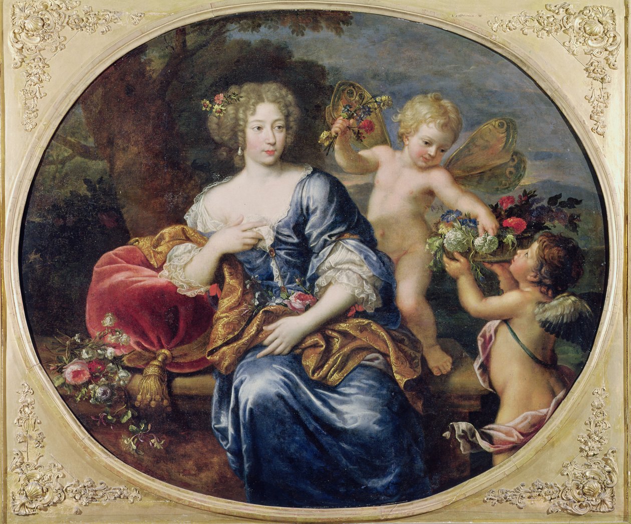 Portrenin Francoise-Athenais de Rochechouart de Mortemart (1640-1707) olduğu tahmin edilen Marquise de Montespan by Pierre Mignard