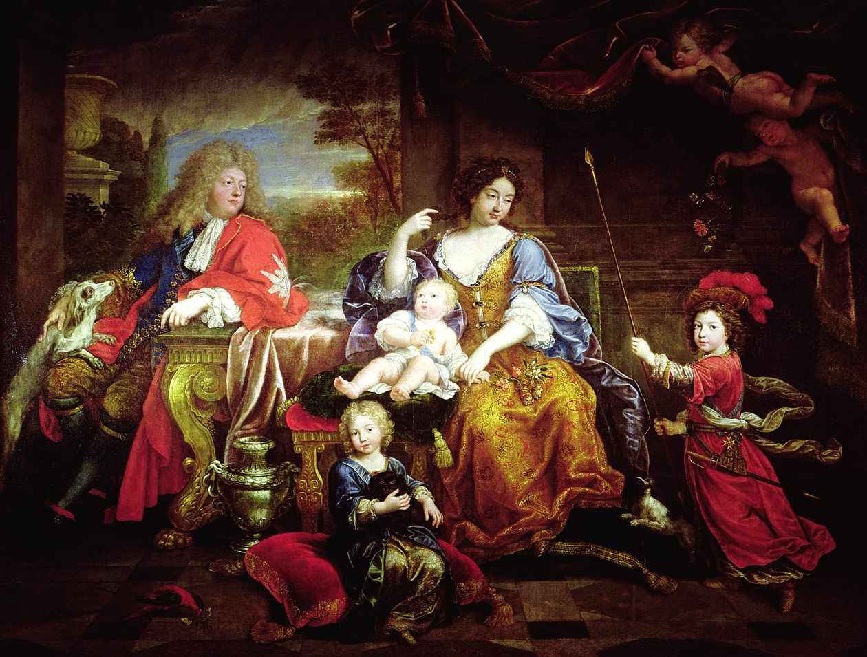 Karısı ve Çocuklarıyla Büyük Dauphin, 1687 by Pierre Mignard
