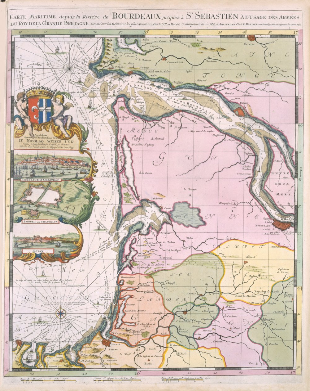 La Naptune Francois veya Deniz Haritaları Atlası, 1693 by Pierre Mortier