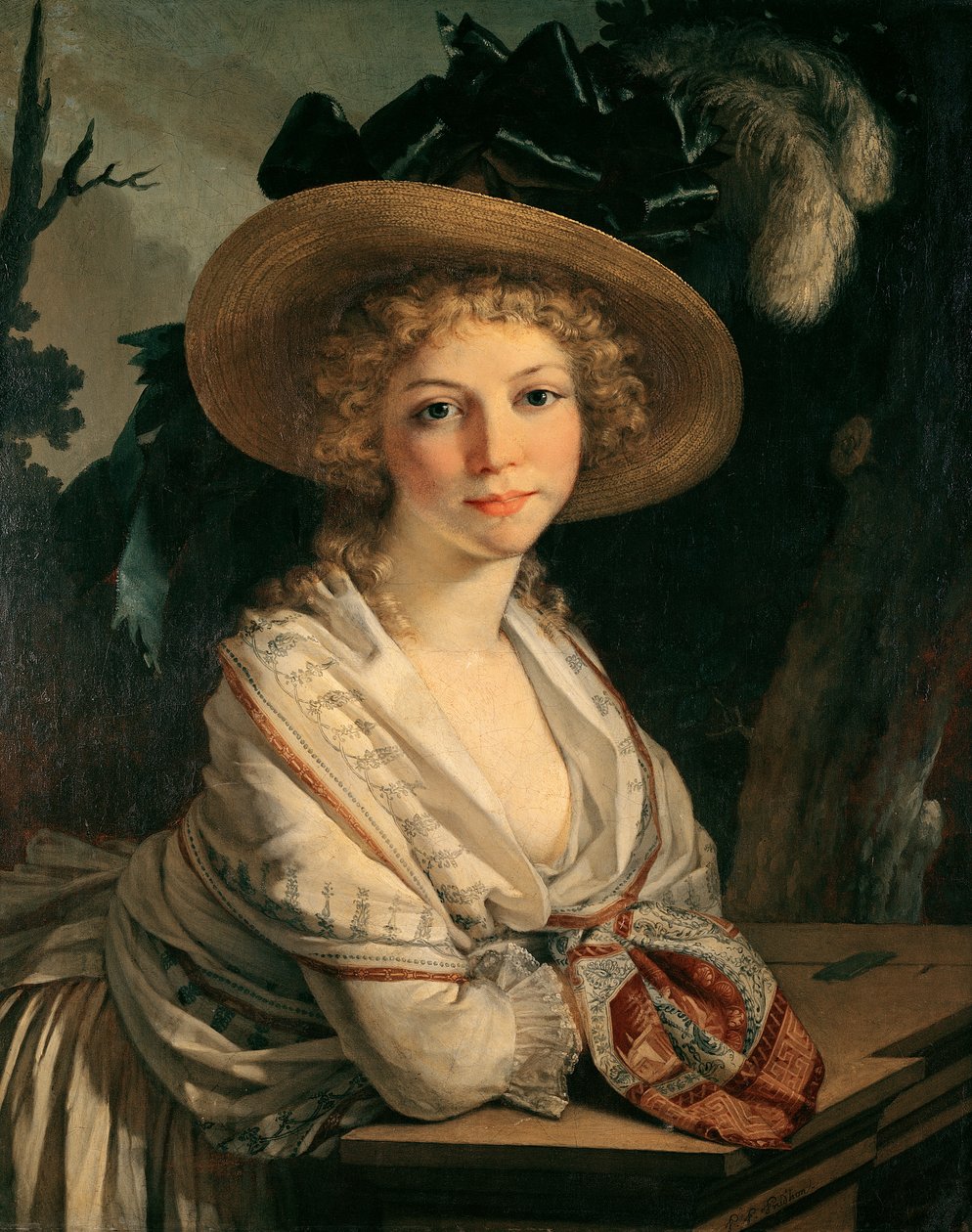 genç bir kadın portresi by Pierre Paul Prudhon