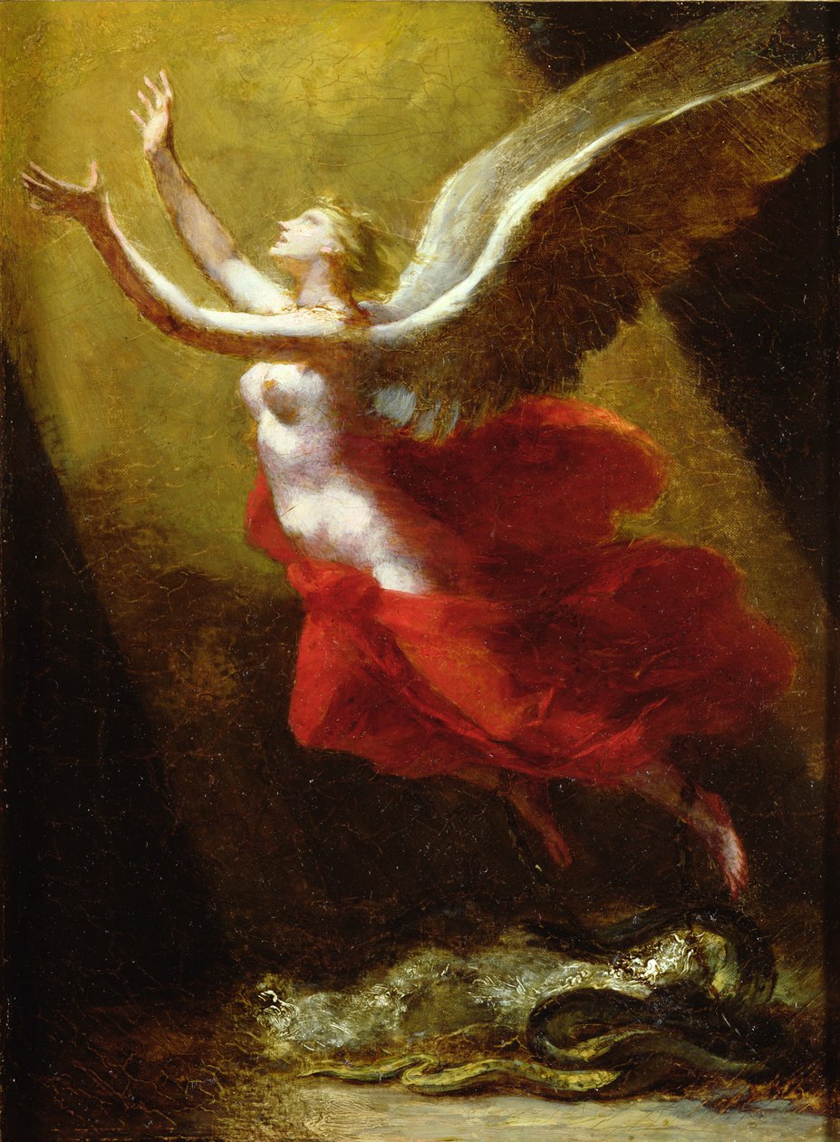 Study for The Soul Breaking Links with the Earth, c.1822  by Pierre Paul Prudhon