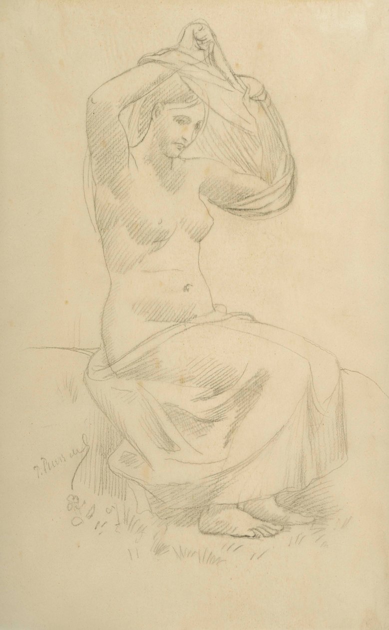Oturan Figür by Pierre Puvis de Chavannes
