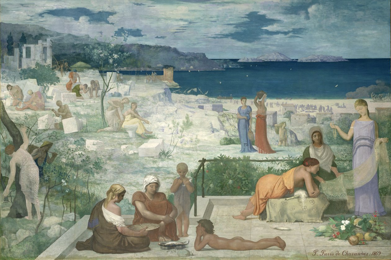 Yunan Kolonisi, Marsilya, 1869 by Pierre Puvis de Chavannes