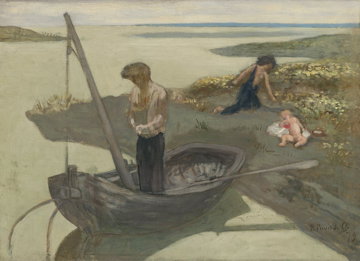 "Zavallı balıkçı" için eskiz by Pierre Puvis de Chavannes