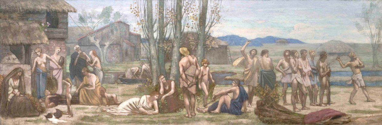 Ludus Pro Patria veya Ones Country için Oynamak by Pierre Puvis de Chavannes