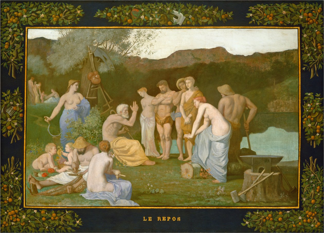 Dinlenme, c.1863 by Pierre Puvis de Chavannes