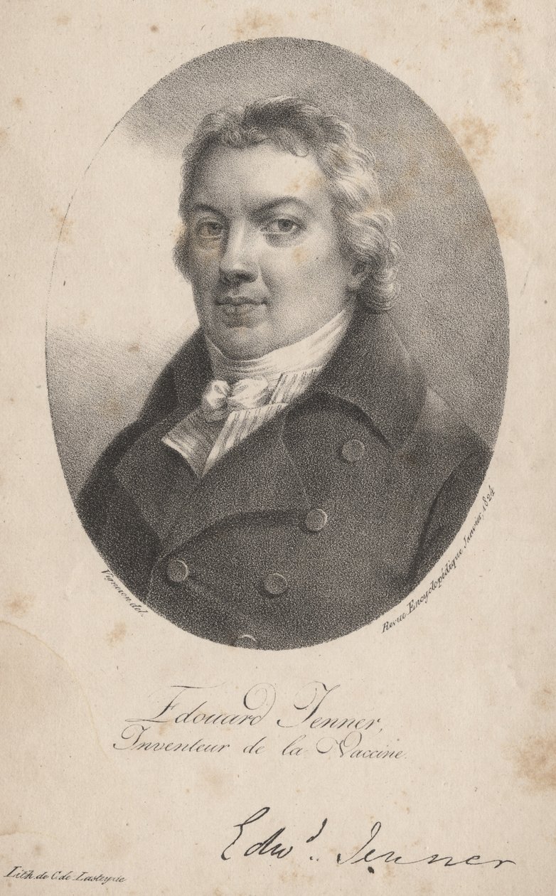 Edouard Jenner, lito Kont Charles Philibert de Lasteyrie tarafından, 1824 by Pierre Roch Vigneron