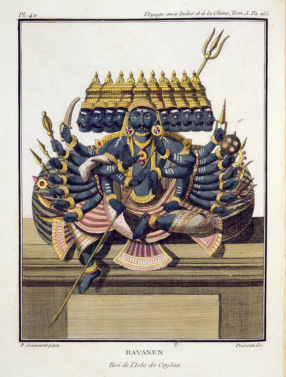 Ravana, demon king of Ceylon, from 