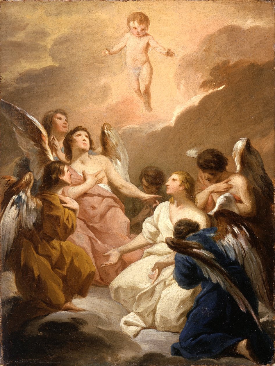 Mesih Çocuğuna Tapan Yedi Melek, c.1730-40 by Pierre Subleyras