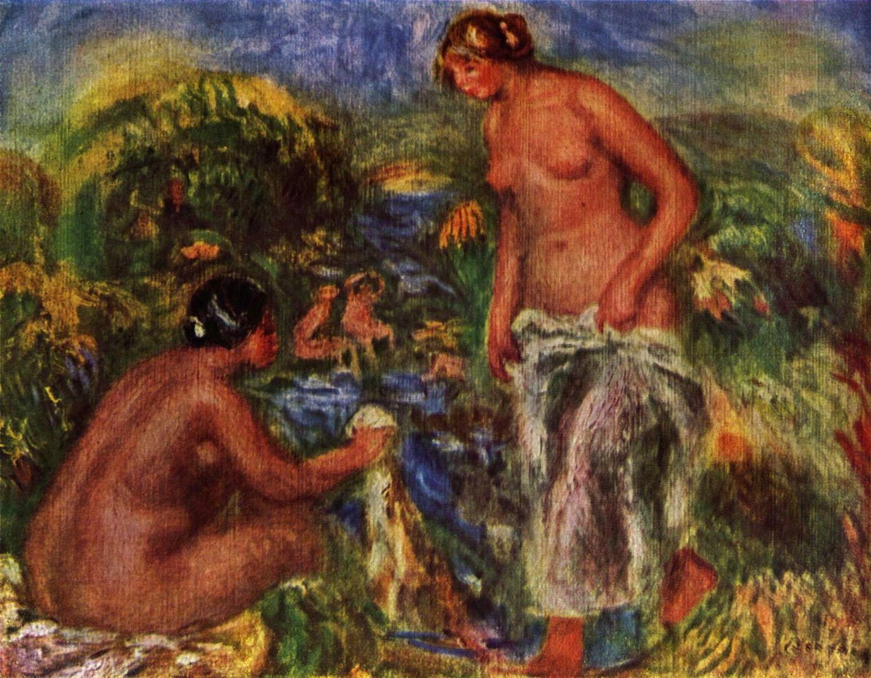  Badende Frauenn  by Pierre Auguste Renoir