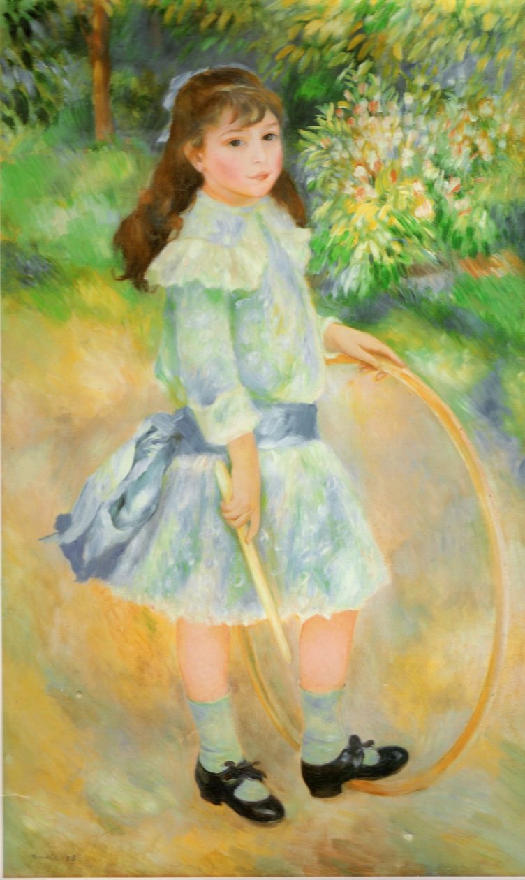 Bir çemberli kızEspanol: Nina con aron by Pierre Auguste Renoir