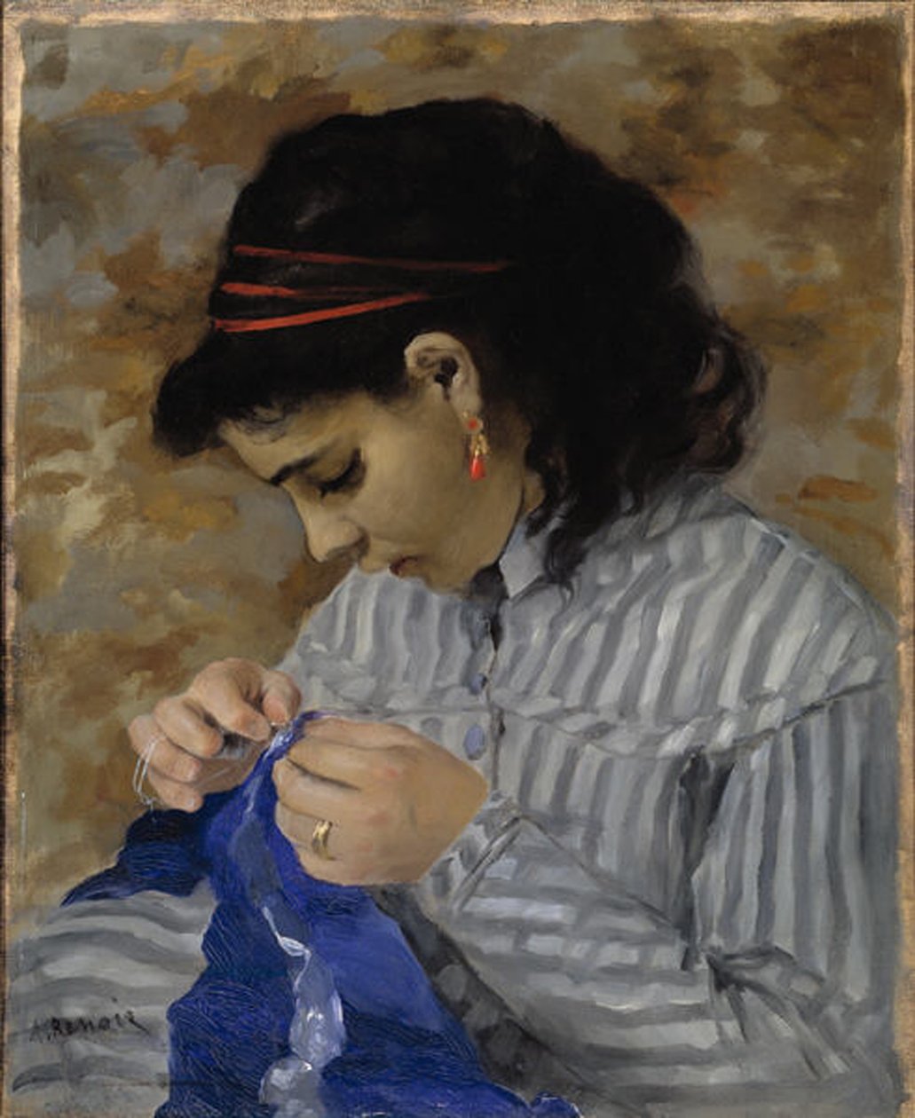 Lise KuzenLise Dikiş by Pierre Auguste Renoir