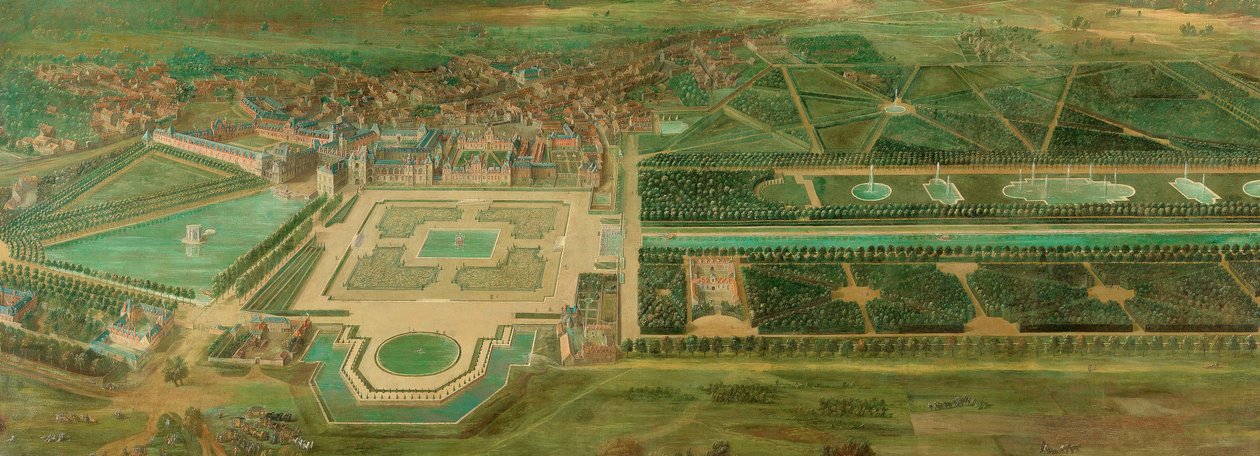 Fontainebleau kalesinin görünümü by Pierre-Denis Martin