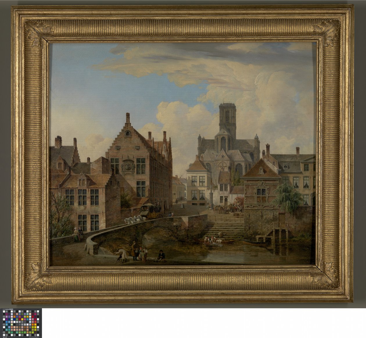 Gent'teki St. Bavo Katedrali ve Reep Kanalı by Pierre François De Noter