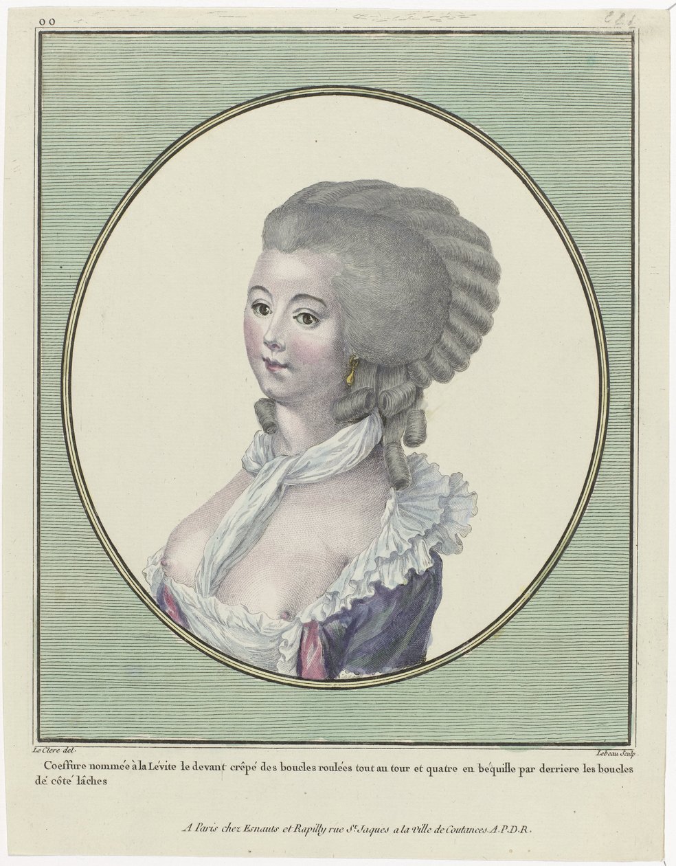 Gallerie des Modes et Costumes Français, 1781, oo 221: Levite (...) by Pierre Adrien Le Beau
