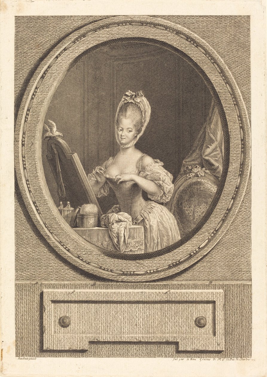 onun boyutu güzel by Pierre Adrien Le Beau after Pierre Antoine Baudouin