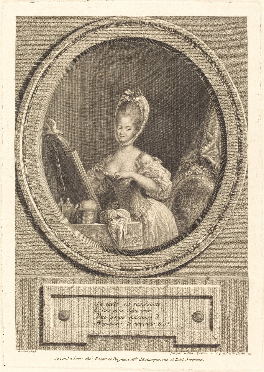 onun boyutu güzel by Pierre Adrien Le Beau after Pierre Antoine Baudouin