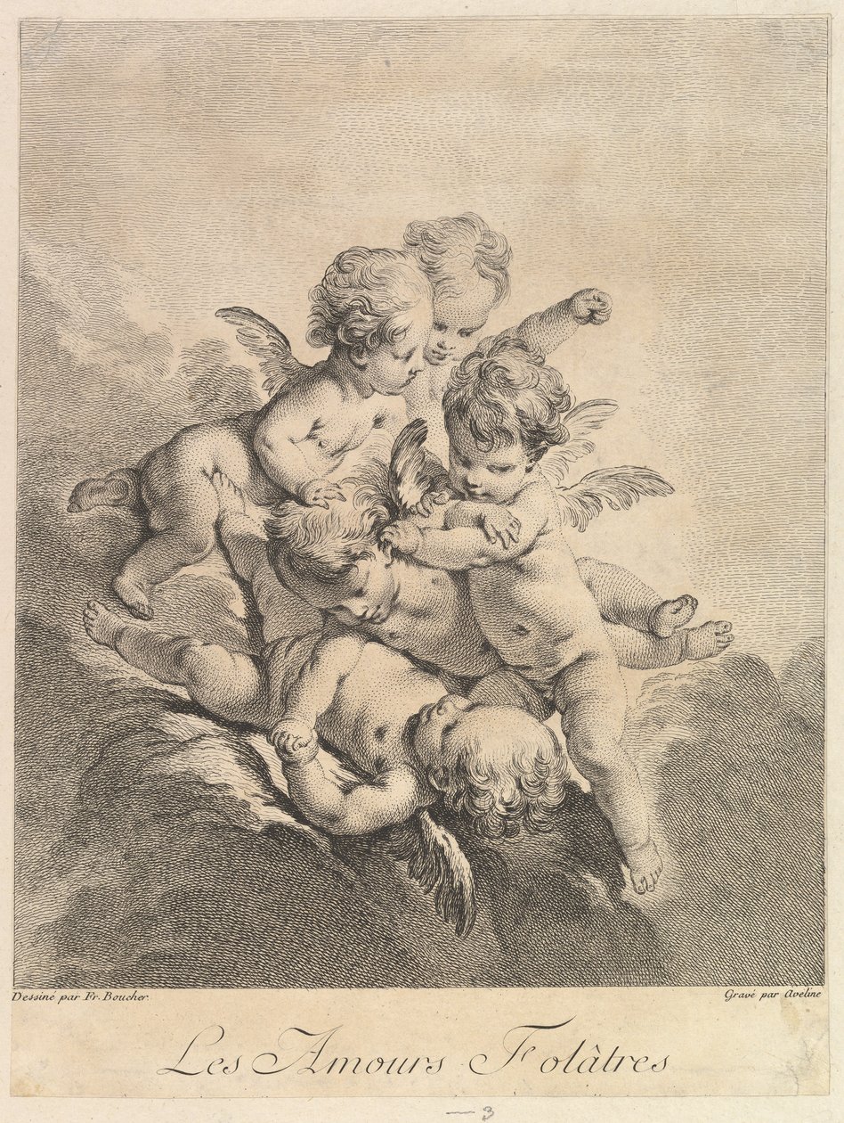 Oynayan çocuklar, 1750. by Pierre Alexandre Aveline